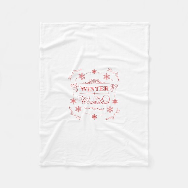 Winter-Märchenland ließ es schneien Fleecedecke (Vorderseite)
