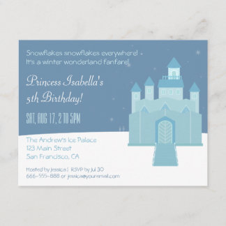 Winter-Märchenland-Prinzessin Birthday Party Einladung