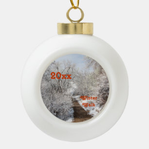 Winter-Märchenland-Schablonen-Verzierung Keramik Kugel-Ornament