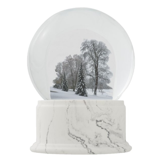 Winter-Märchenland-Schnee-Kugel-Schnee-Wald Schneekugel (Vorderseite)