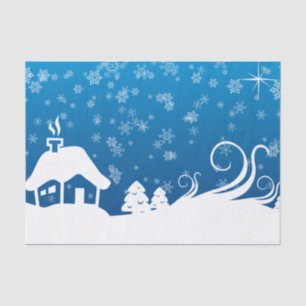Winter-Märchenland-Seidenpapier Seidenpapier