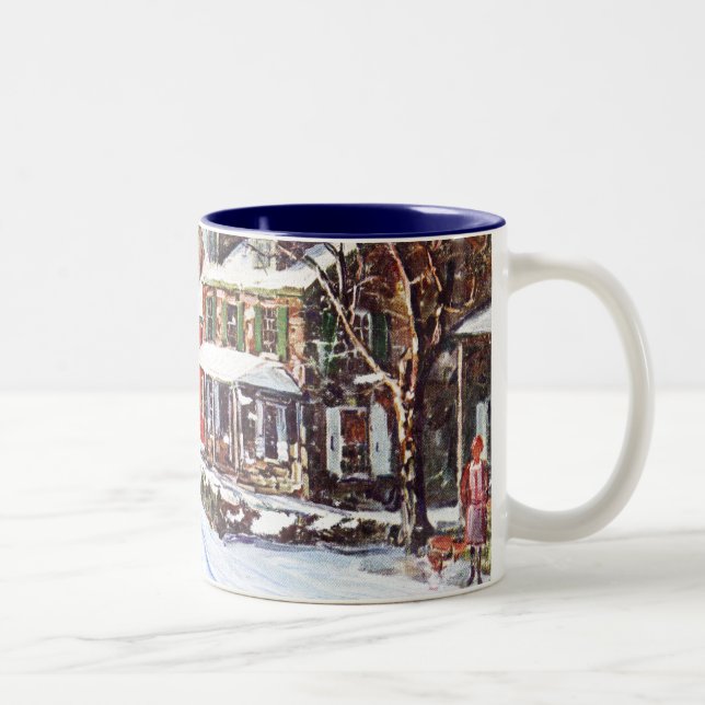 Winter-Märchenland Zweifarbige Tasse (Rechts)