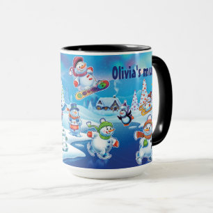 Winter-Märchenlandschneeleute-Tassen-individuelle Tasse