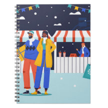 "Winter Market Festivals" SpiralNotebook