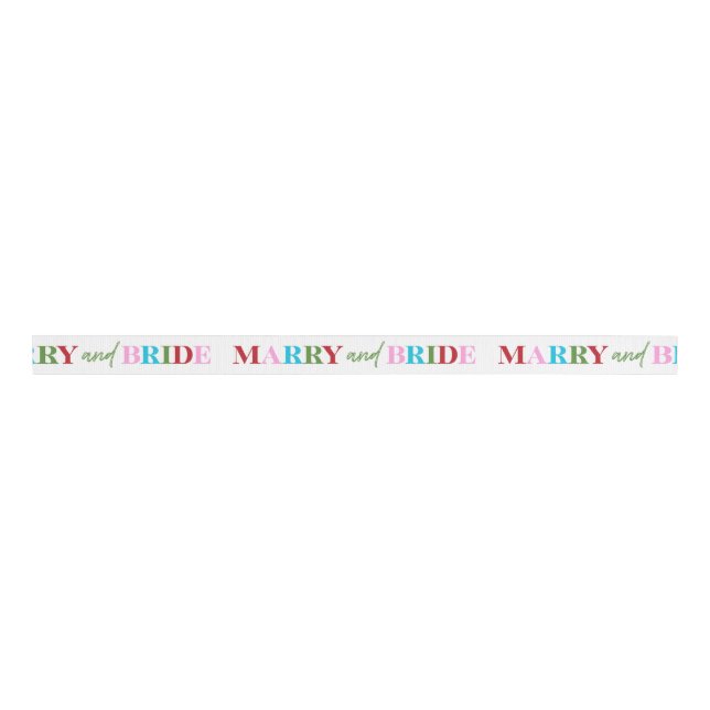 Winter Marry & Bride Bachelorette Ripsband (Vorderseite)