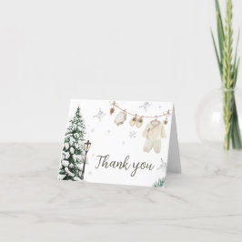 Winter Merry Little Baby Kleidung Baby Dusche Dankeskarte