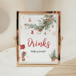 Winter Merry Little Christmas Baby Duschgetränke Poster<br><div class="desc">Machen Sie Ihre Veranstaltung mit dieser Weihnachtsdusche mit unserem niedlichen und liebevoll bedruckten Drinks-Sign mit einem bezaubernden Merry Little Baby Shower Thema. Laden Sie diese Touch herunter,  personalisieren Sie sie und schaffen Sie bleibende Erinnerungen! BS983</div>