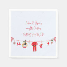 Winter Merry Little Christmas Boy Girl Baby Shower