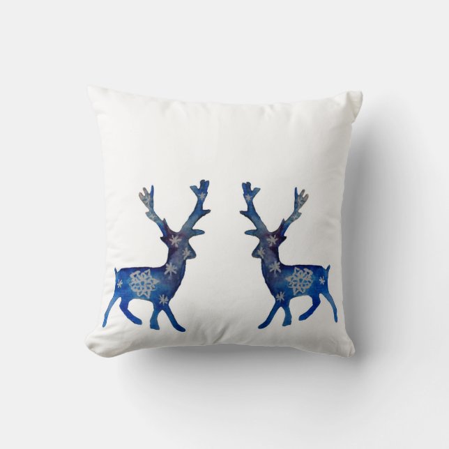 Winter Mood Rentier Mandala Snow Kissen (Vorderseite)