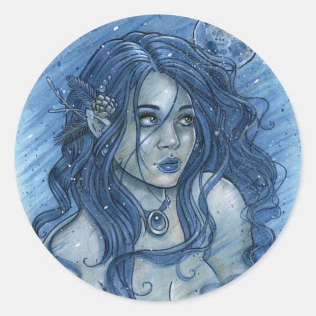 Winter Moon Sticker (Vorderseite)