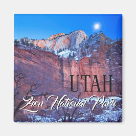 Winter Moon Zion Nationalpark Utah Magnet
