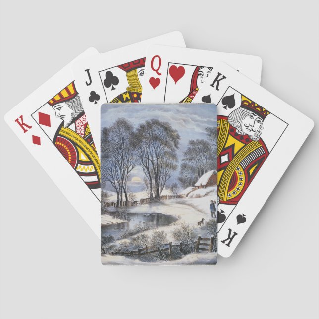 Winter Moonlight Playing Cards Spielkarten (Rückseite)