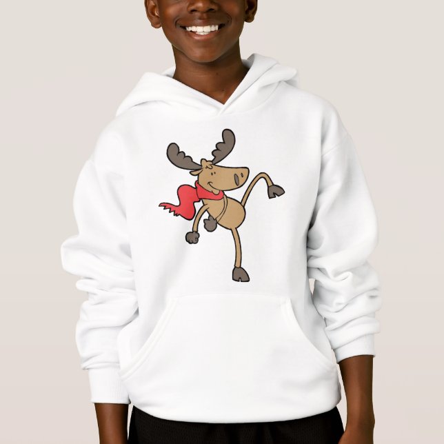 Winter Moose Hoodie (Vorderseite)