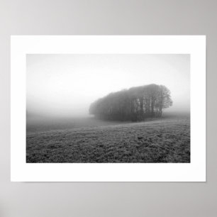 Winter Morning Mist: Cheshire, England Poster