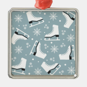 Winter-Motivbild mit Eis-Skaten Ornament Aus Metall