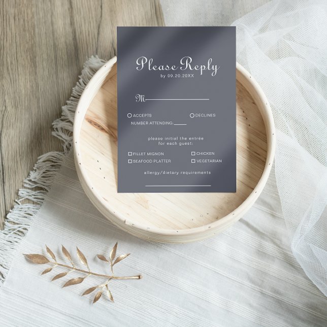Winter Mountain Forest Mariage Menu Choix Répondre (Créateur téléchargé)