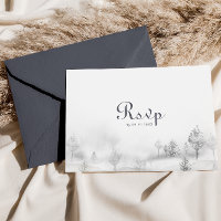 Winter Mountain Forest Wedding Menü Auswahl Antwor