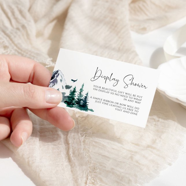 Winter Mountains Display Shower Card Begleitkarte (Von Creator hochgeladen)