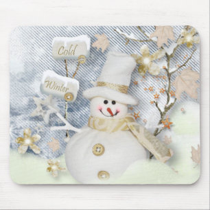 Winter Mouse pad/Snowman Mousepad