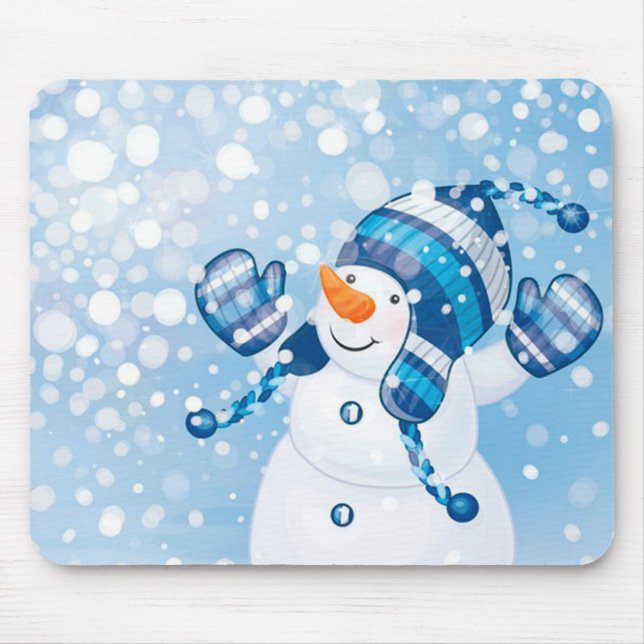 Winter Mouse pad/Snowman Mousepad (Vorne)