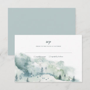 Winter Mystère Hochzeit RSVP Antwort Einladung