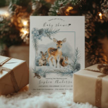 Winter Niedlicher Tiere Moderne Babydusche