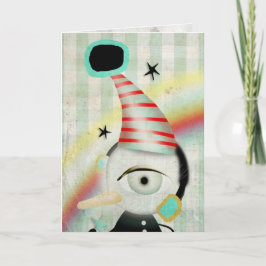 Winter North Pinguin Card Feiertagskarte