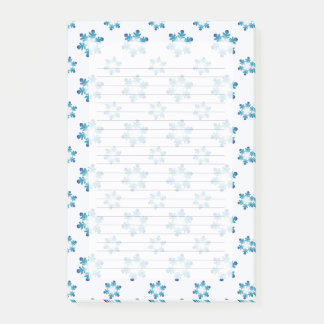 Winter Notepads with Snowflakes  Post-it Klebezettel