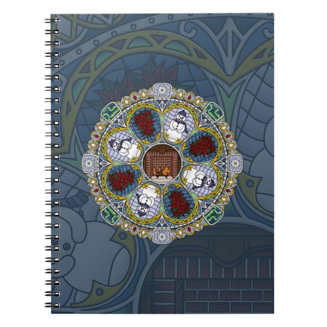 Winter Nouveau-Notebook Notizblock (Vorderseite)