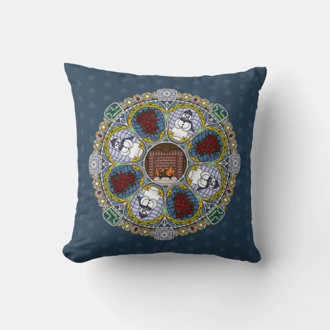 Winter Nouveau Pillow Kissen (Vorderseite)