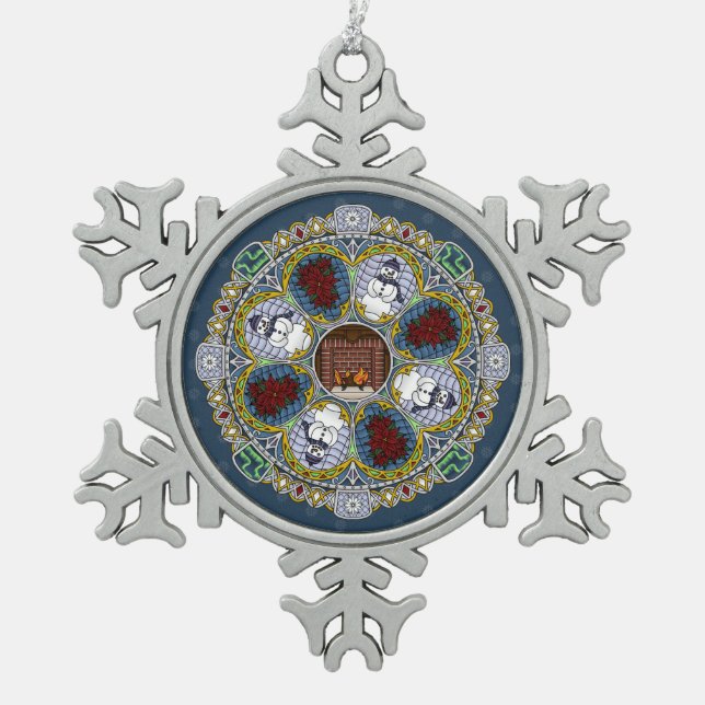 Winter Nouveau Premium Ornament (Vorderseite)