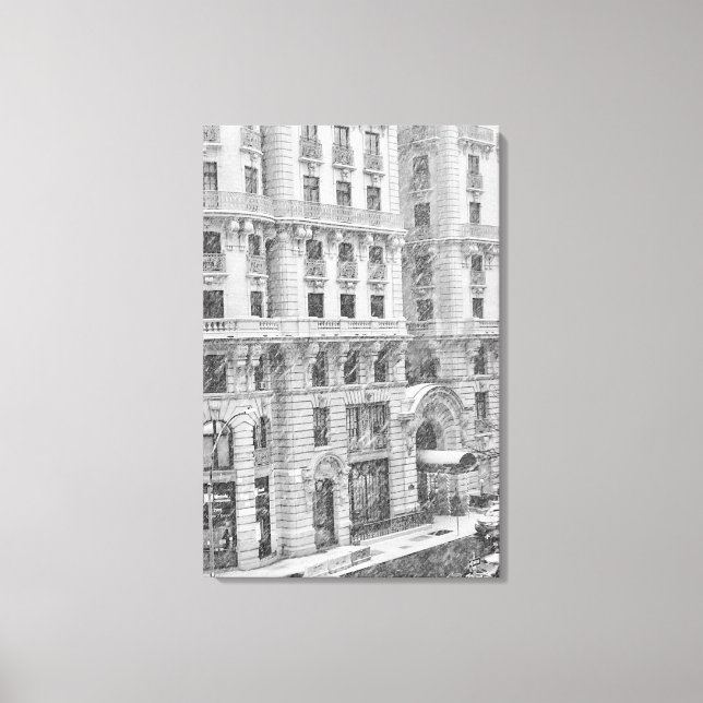 Winter-NYC-Upper-West-Side-Fotografie auf Leinwand (Vorderseite)