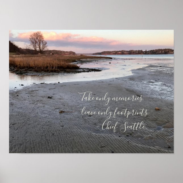 Winter Ocean Sunset Poster (Vorne)