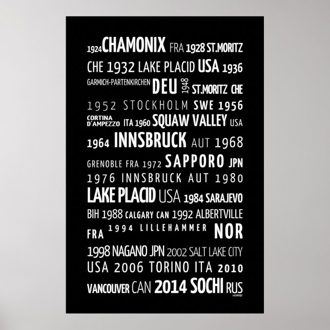 Winter Olympic Games Poster (Vorne)