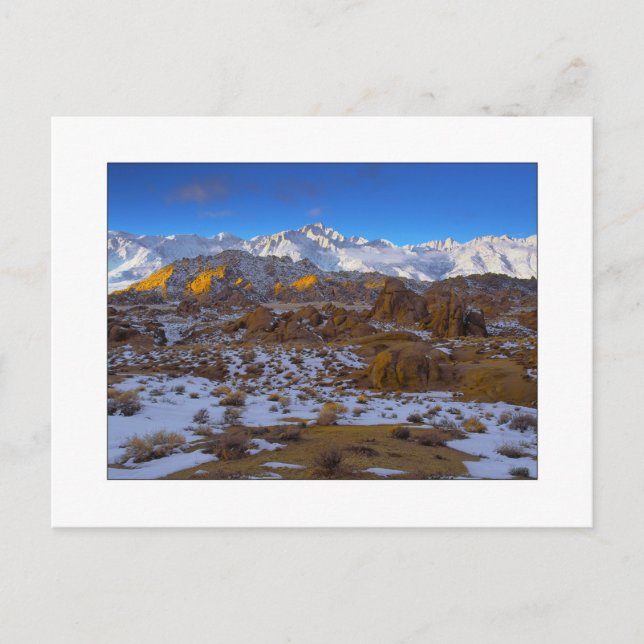 "Winter on Whitney" Postkarte (Vorderseite)
