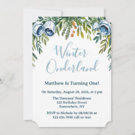 Winter Onderland Boys 1. Geburtstagsfeier Einladung