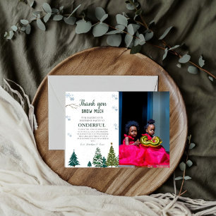 Winter onderland Snowflake Danke Geburtstagskarte