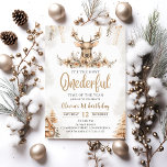 Winter Onederful Reindeer Christmas Geburtstag Einladung<br><div class="desc">Winter Onederful Rentier Weihnachten Geburtstag Einladung</div>