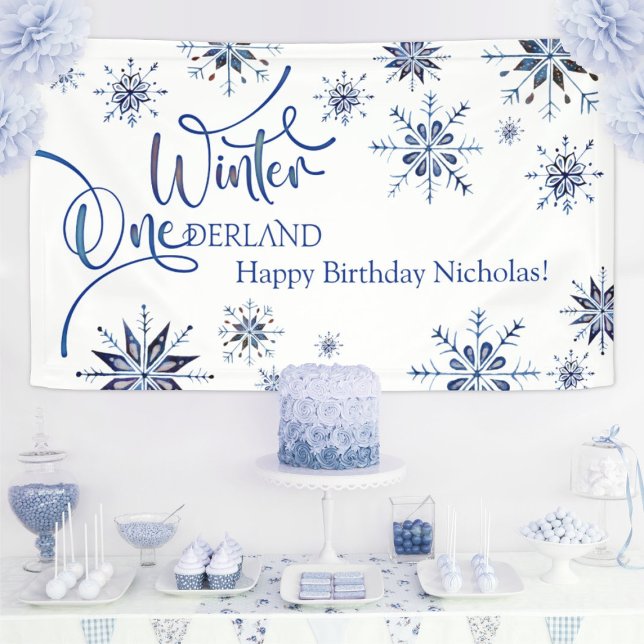 Winter Onederland 1. Geburtstag Banner (Von Creator hochgeladen)