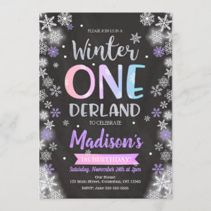 Winter ONEderland 1. Geburtstag Einladung