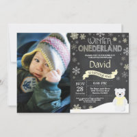 Winter Onederland 1. Geburtstag Einladung
