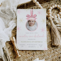 Winter Onederland 1. Geburtstag Einladung