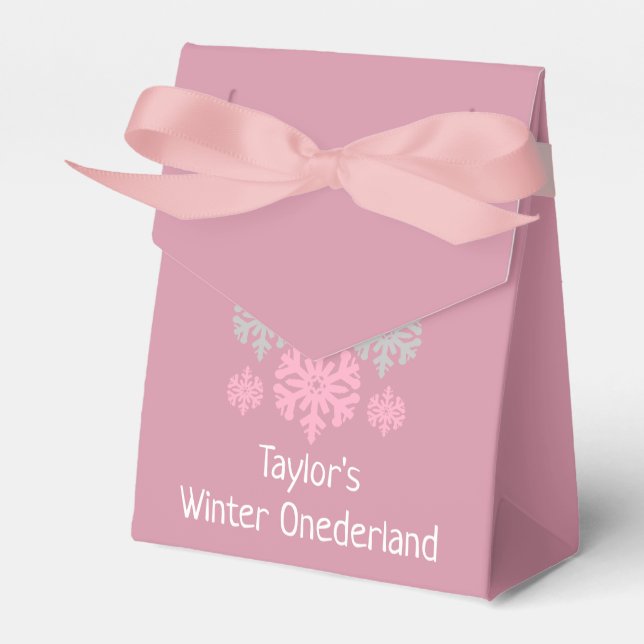 Winter Onederland 1. Geburtstag Geschenkschachtel (Vorderseite)