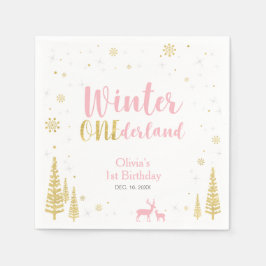 Winter Onederland 1. Geburtstag Party Paper Napkin Serviette