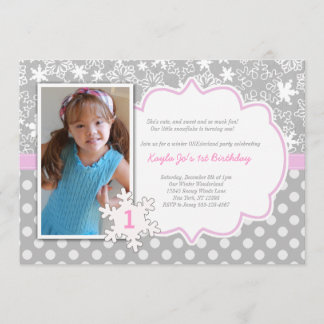 Winter ONEderland 1. Geburtstagseinladung Einladung