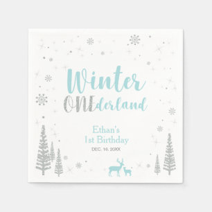 Winter Onederland 1. Geburtstagsparty-Papier-Servi Serviette