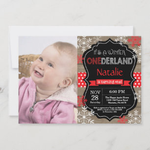 Winter Onederland 1er Anniversaire Invitation