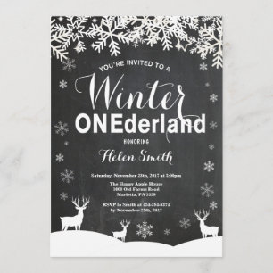 Winter Onederland 1er Anniversaire Invitation