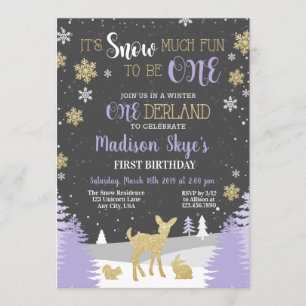 Winter Onederland 1er Anniversaire Invitation
