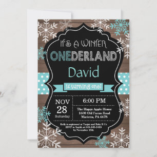 Winter Onederland 1er Anniversaire Invitation